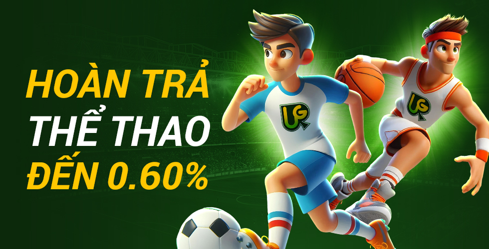 Hoàn trả thể thao 0.6% hằng tuần tại UG88