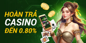 Hoàn trả Casino 0.8% mỗi tuần tại UG88