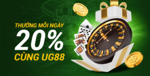 Ưu đãi nạp lại cho tất cả trò chơi tại UG88 - thưởng 20%